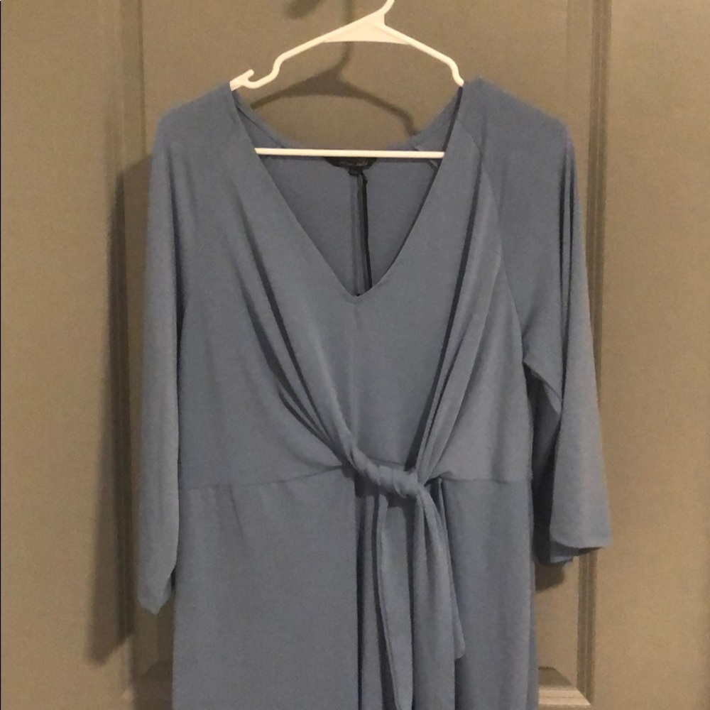 Blue long sleeve dress